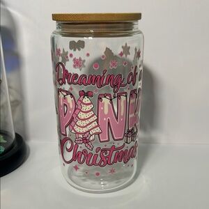 Christmas glass cup